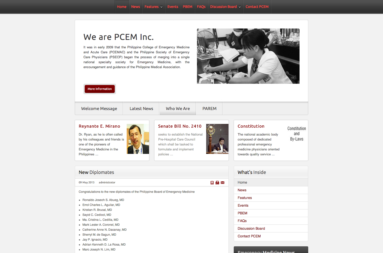 Website for PCEMPH